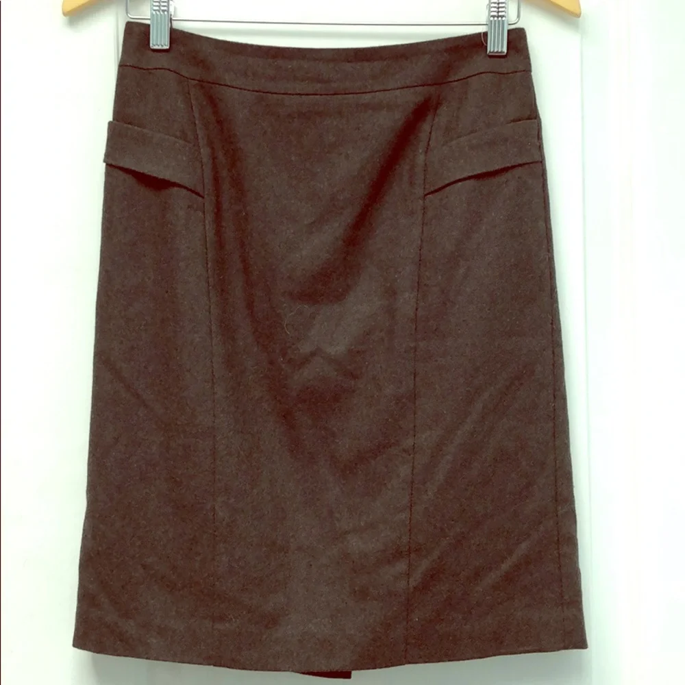 Ann Taylor green wool blend skirt sz 4P